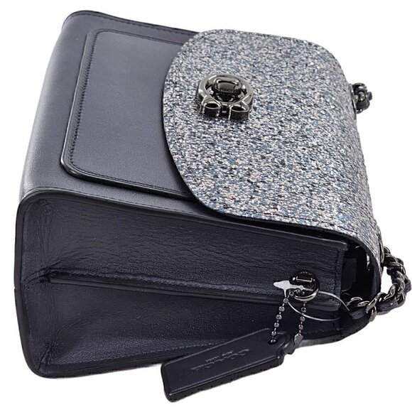 COACH 38697 NEW Parker 18 Glitter Midnight Navy Convertible Shoulder Bag NWT - Picture 13 of 16